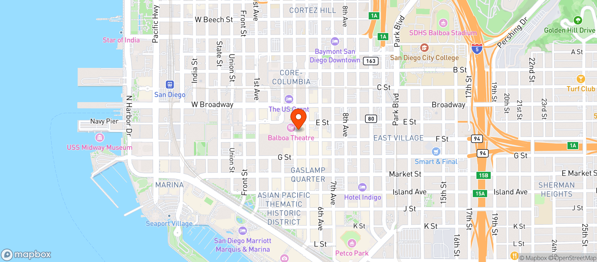 Map showing Operacaffe