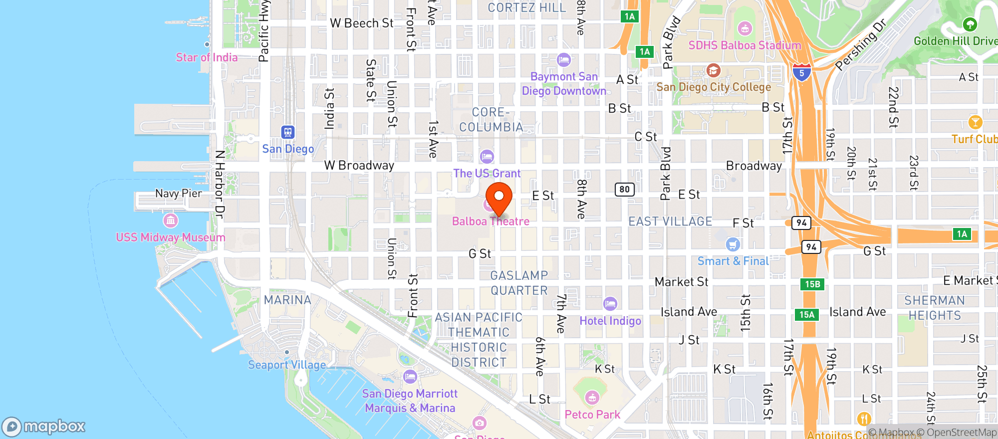 Map showing Mad House Comedy Club