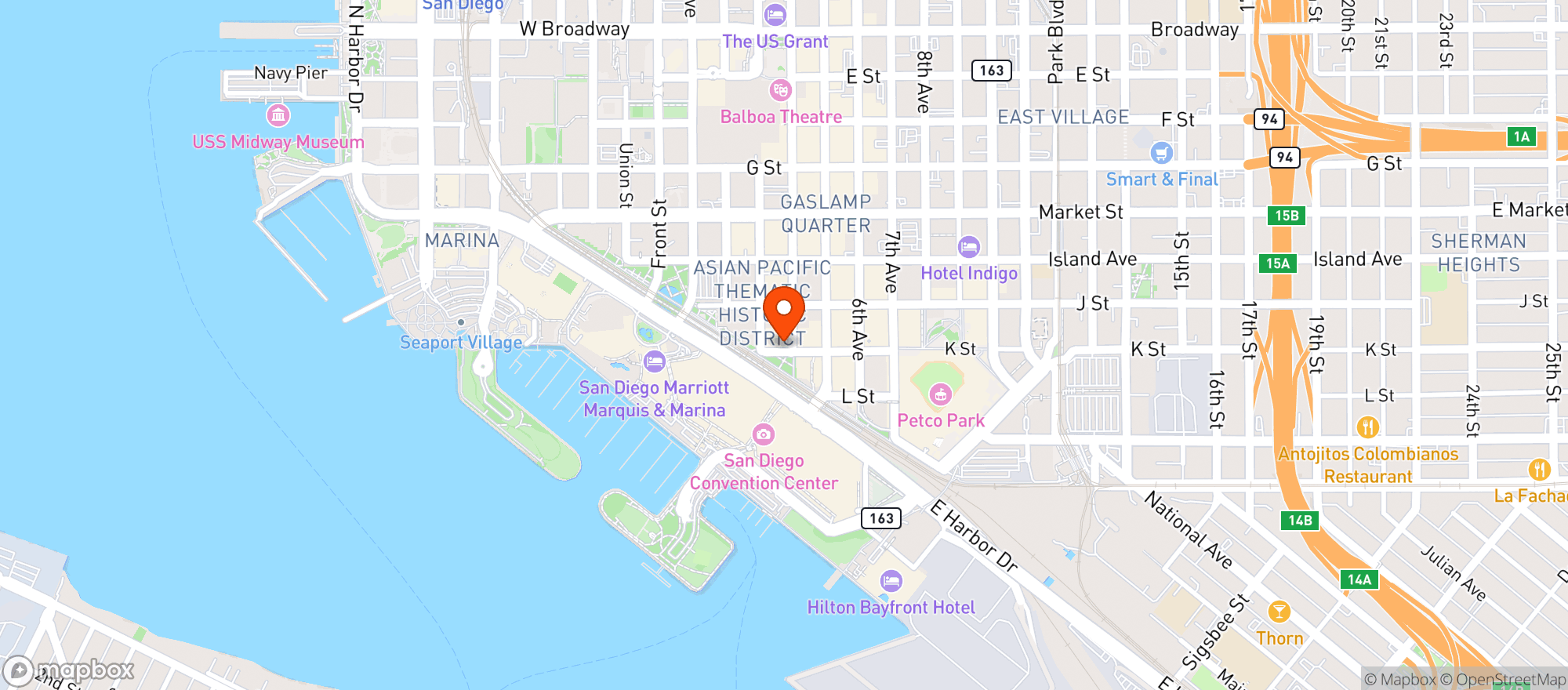 Map showing Flemings Prime Steakhouse