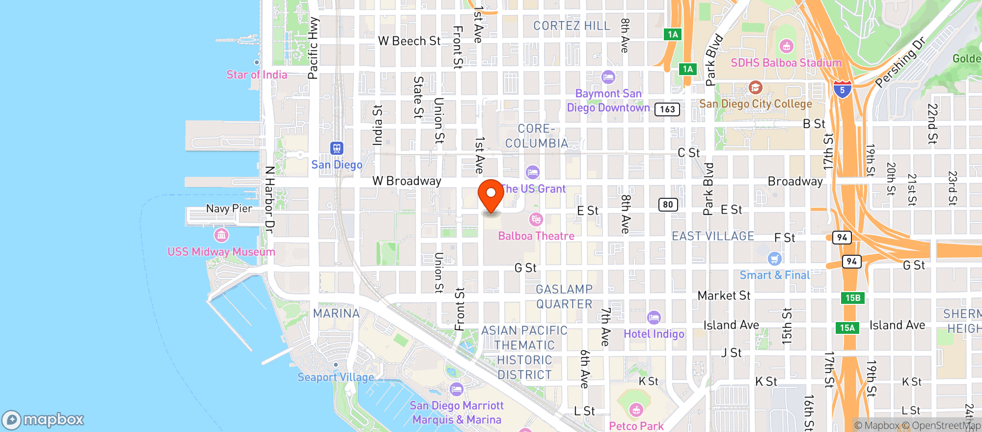 Map showing Westin Hotels & Resorts #sanwi