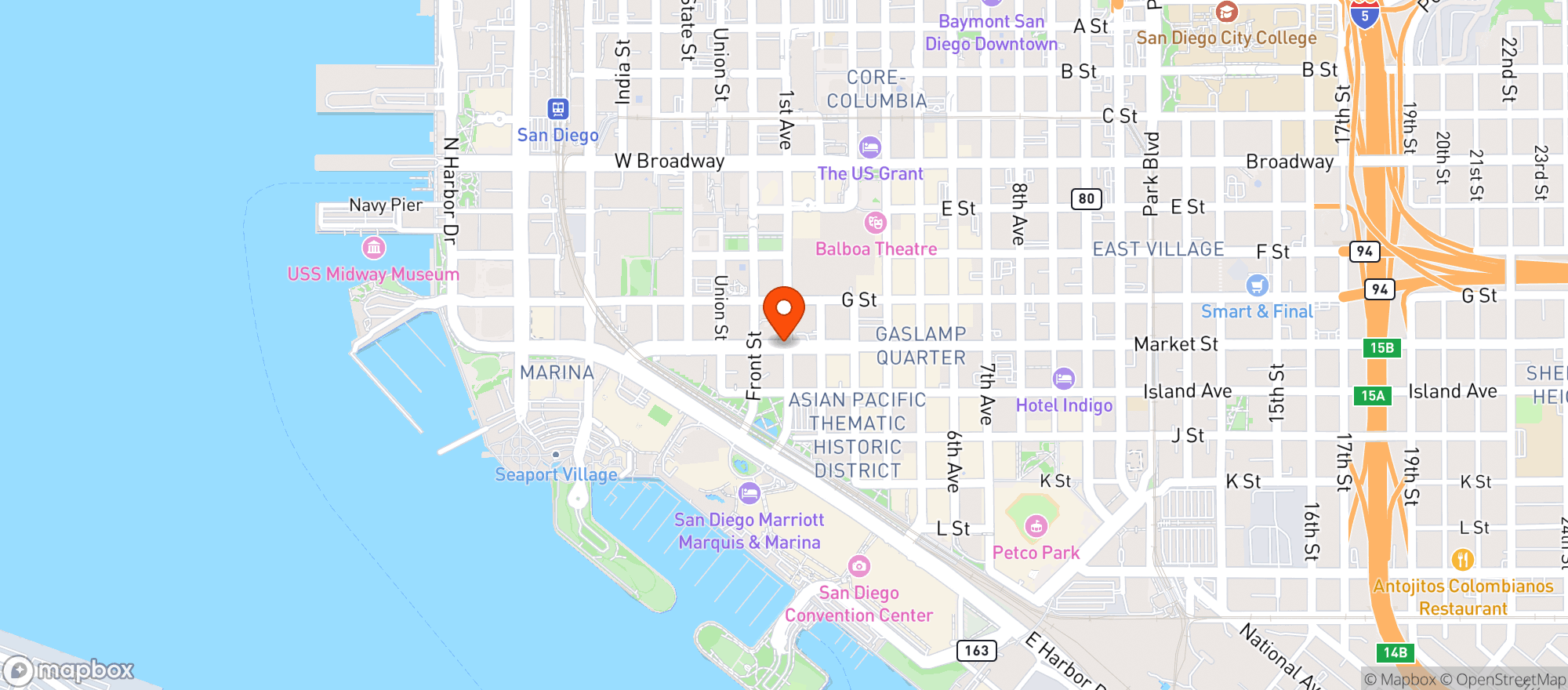 Map showing Kansas City B B Q