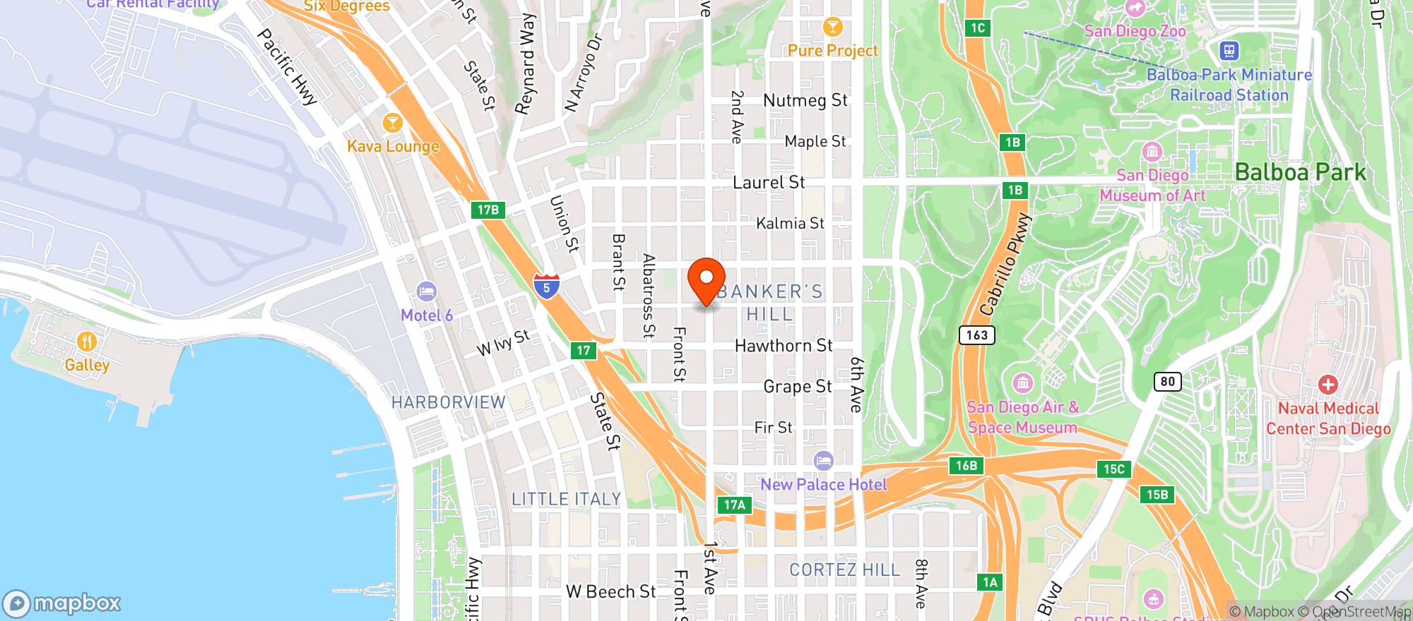 Map showing First & Ivy Market