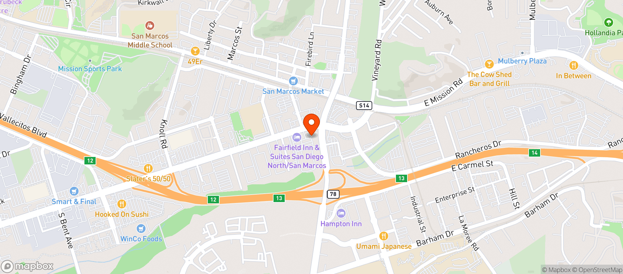 Map showing Outback Steakhouse