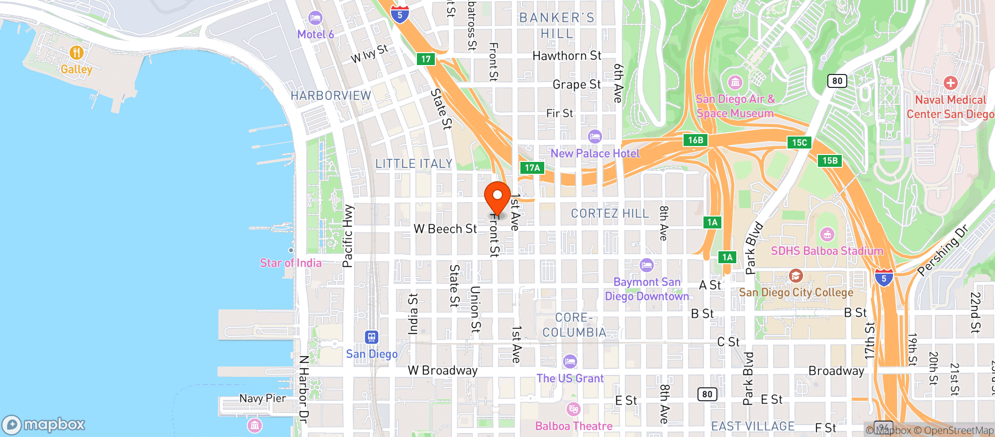 Map showing Palermo Condos