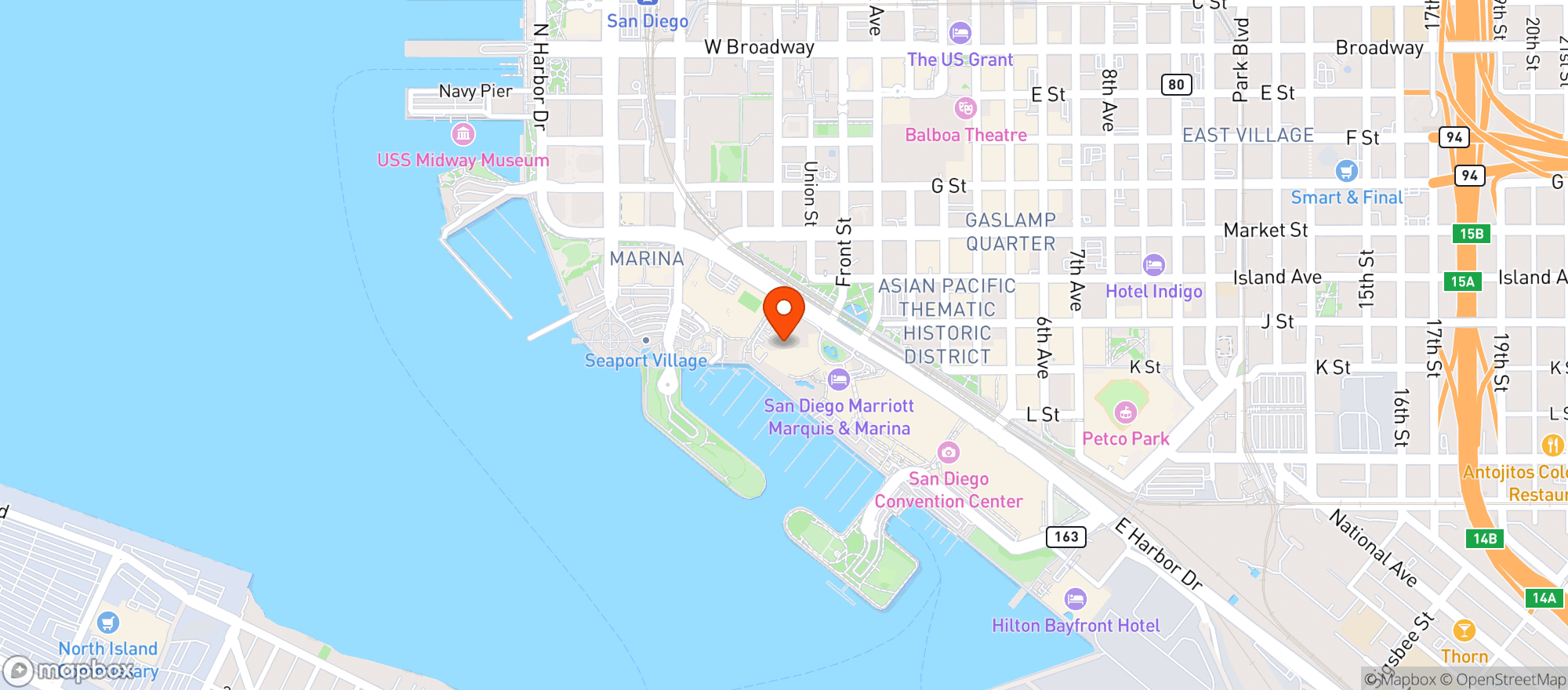 Map showing Marriott Hotels & Resor #sandt