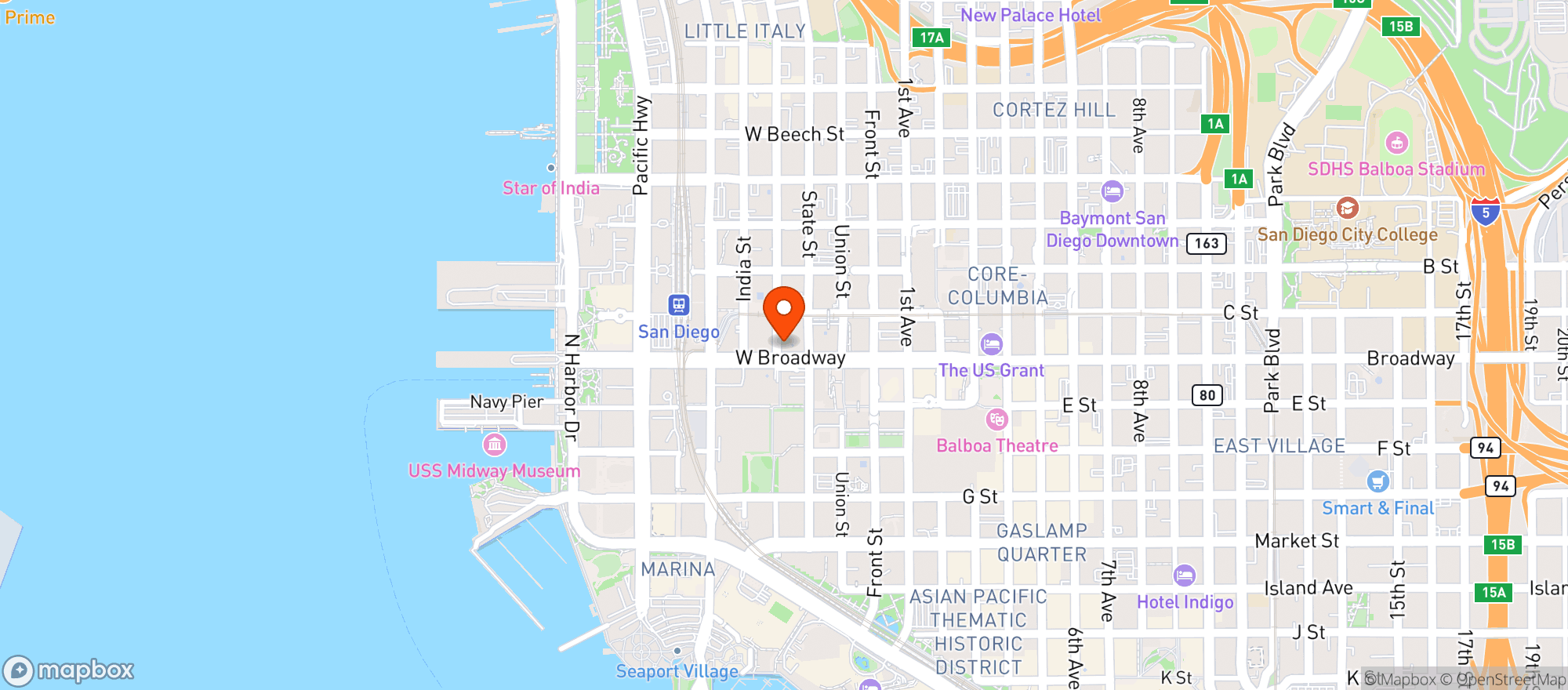 Map showing The Guild Hotel