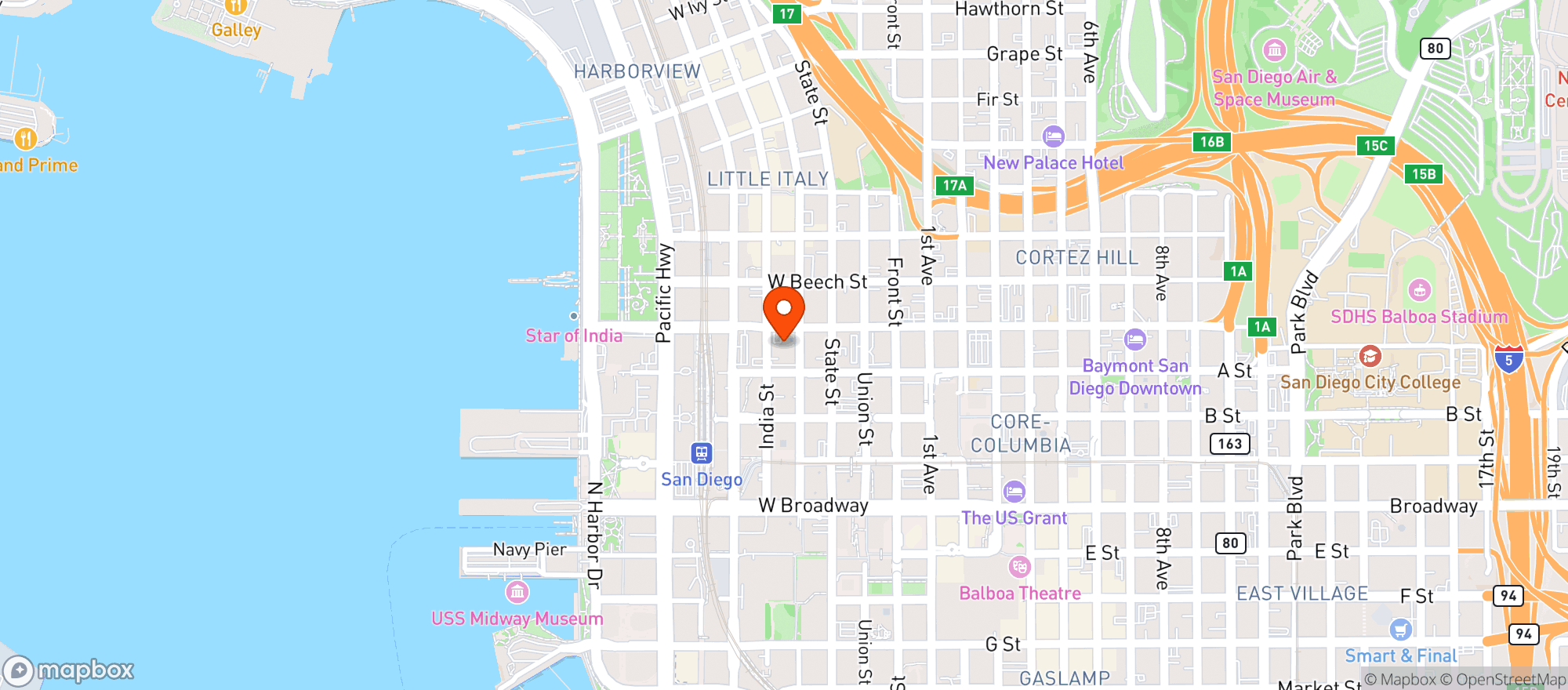 Map showing Music Box