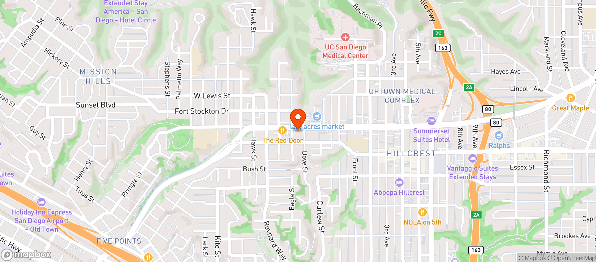 Map showing Hills Wine & Spirits