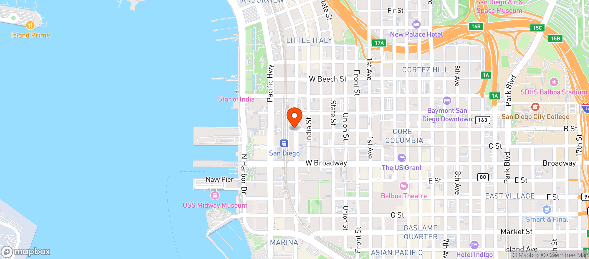Map showing Stone Brewing Tap Room - Kettner