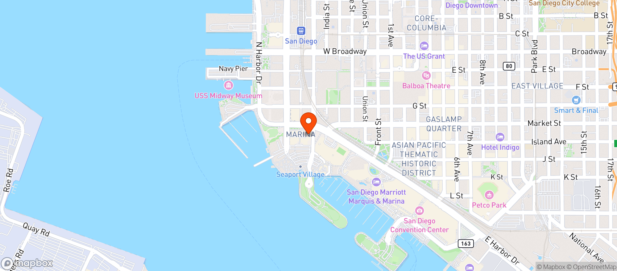 Map showing Wedgewood Weddings At The Headquart