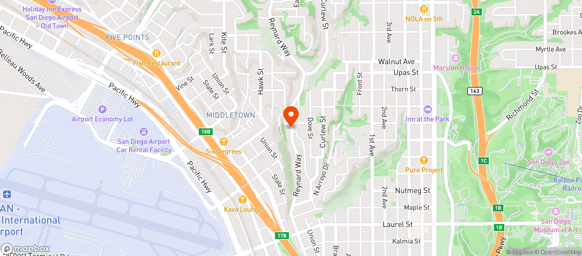 Map showing Cloverleaf Market