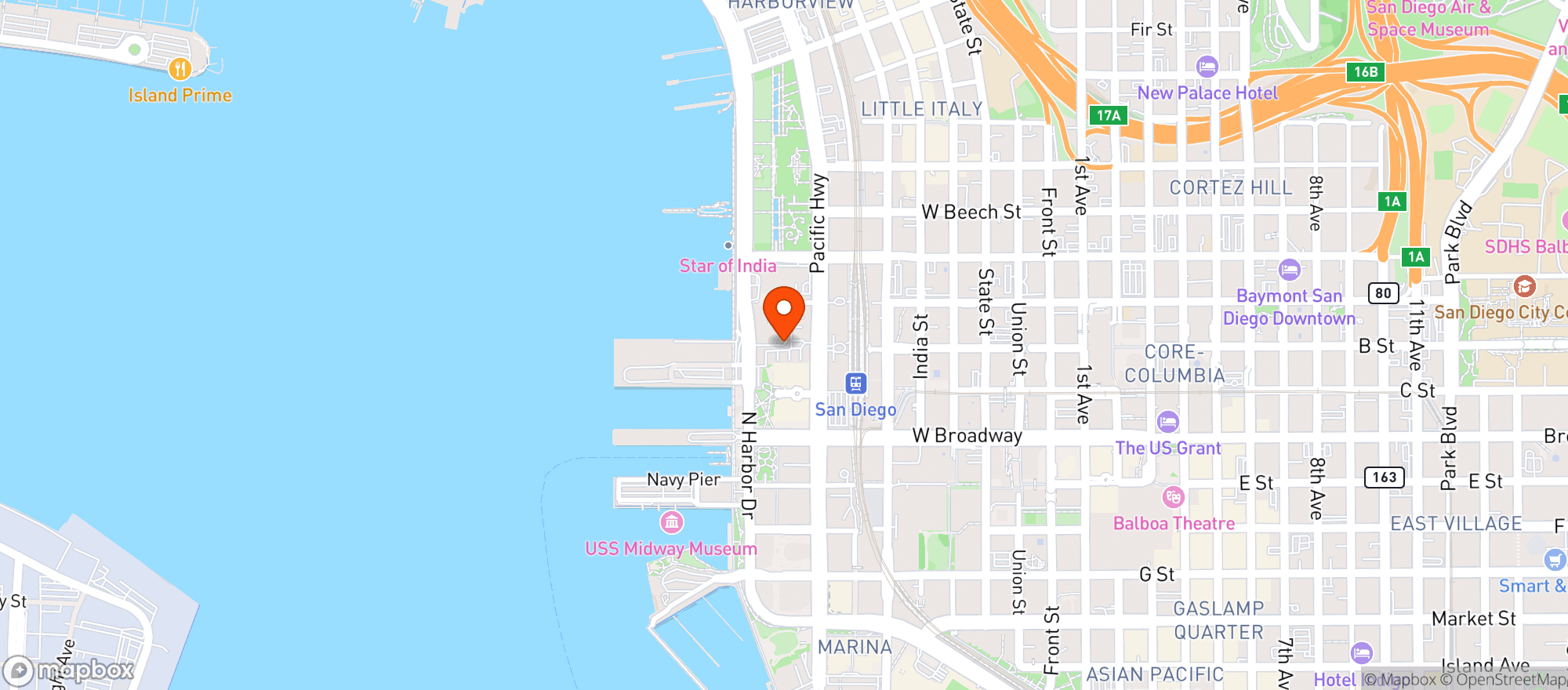 Map showing Beach Hut Deli