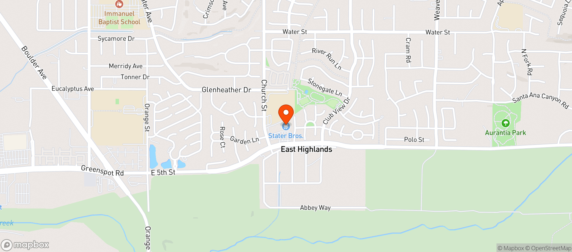 Map showing Stater Bros Markets #182
