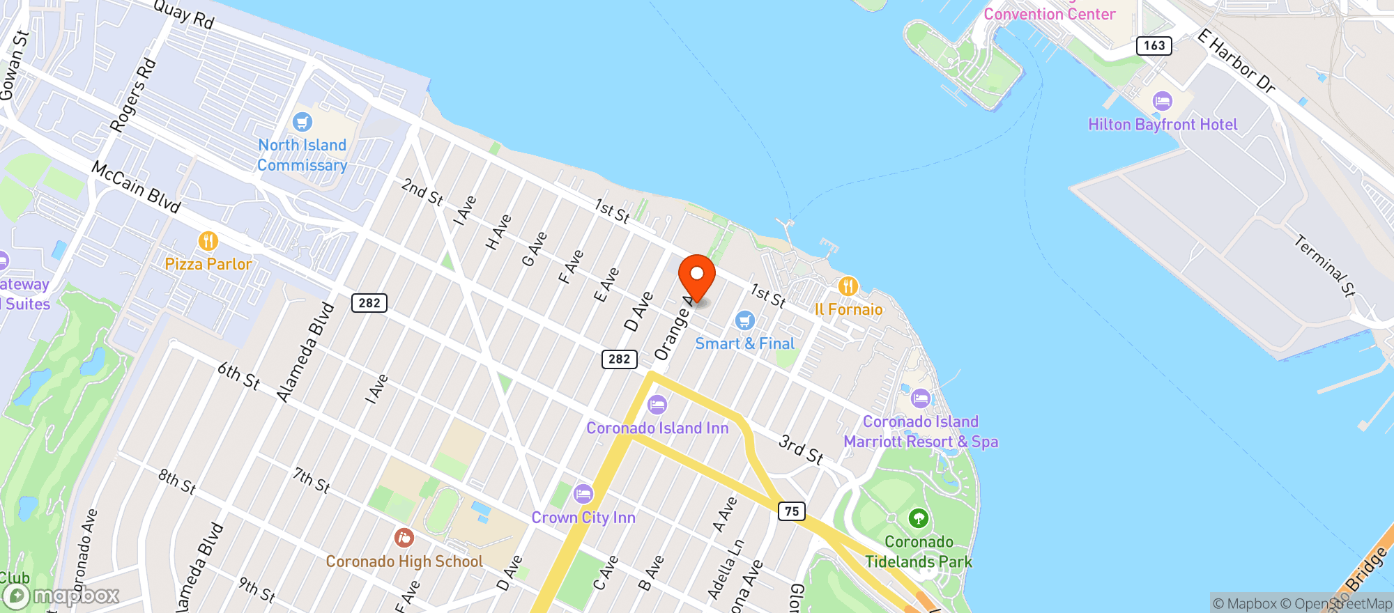 Map showing Boneys Bayside Market