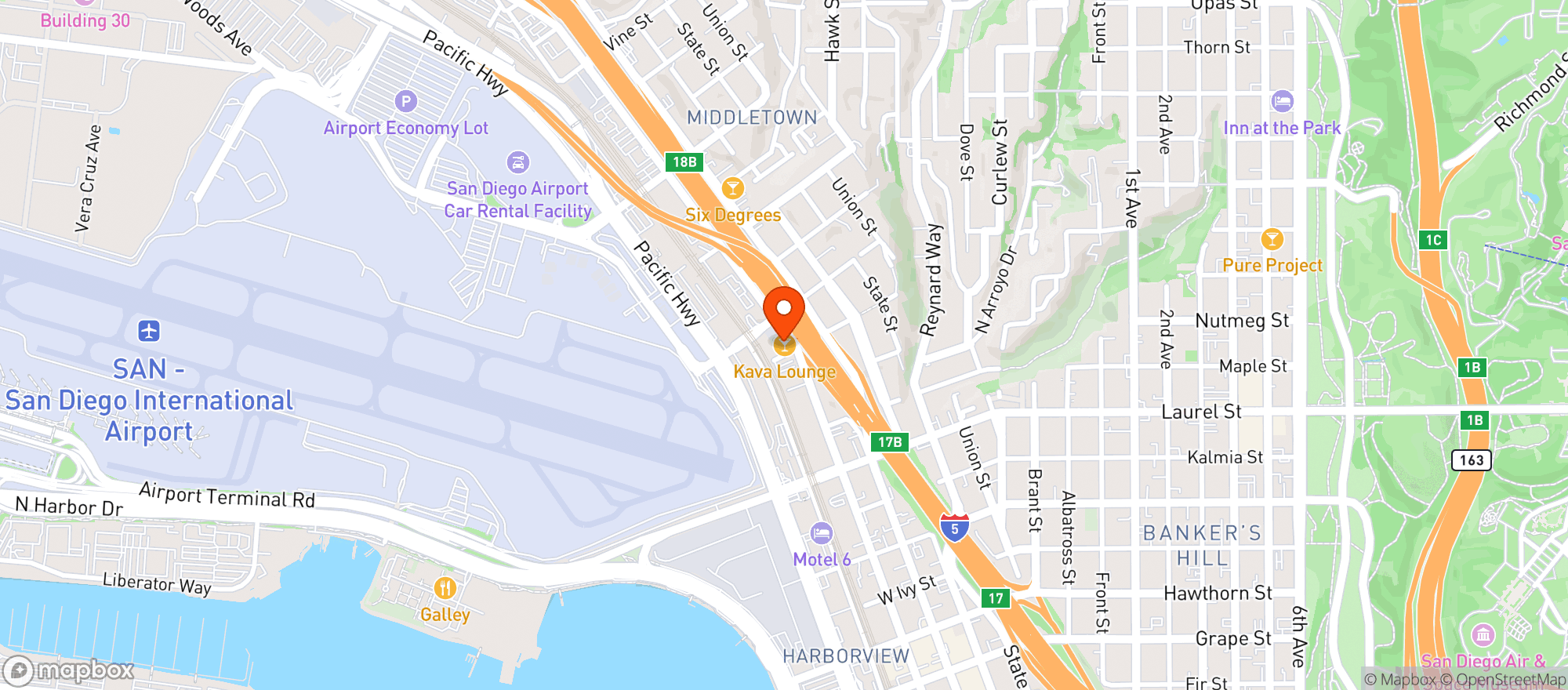 Map showing Kiku Room