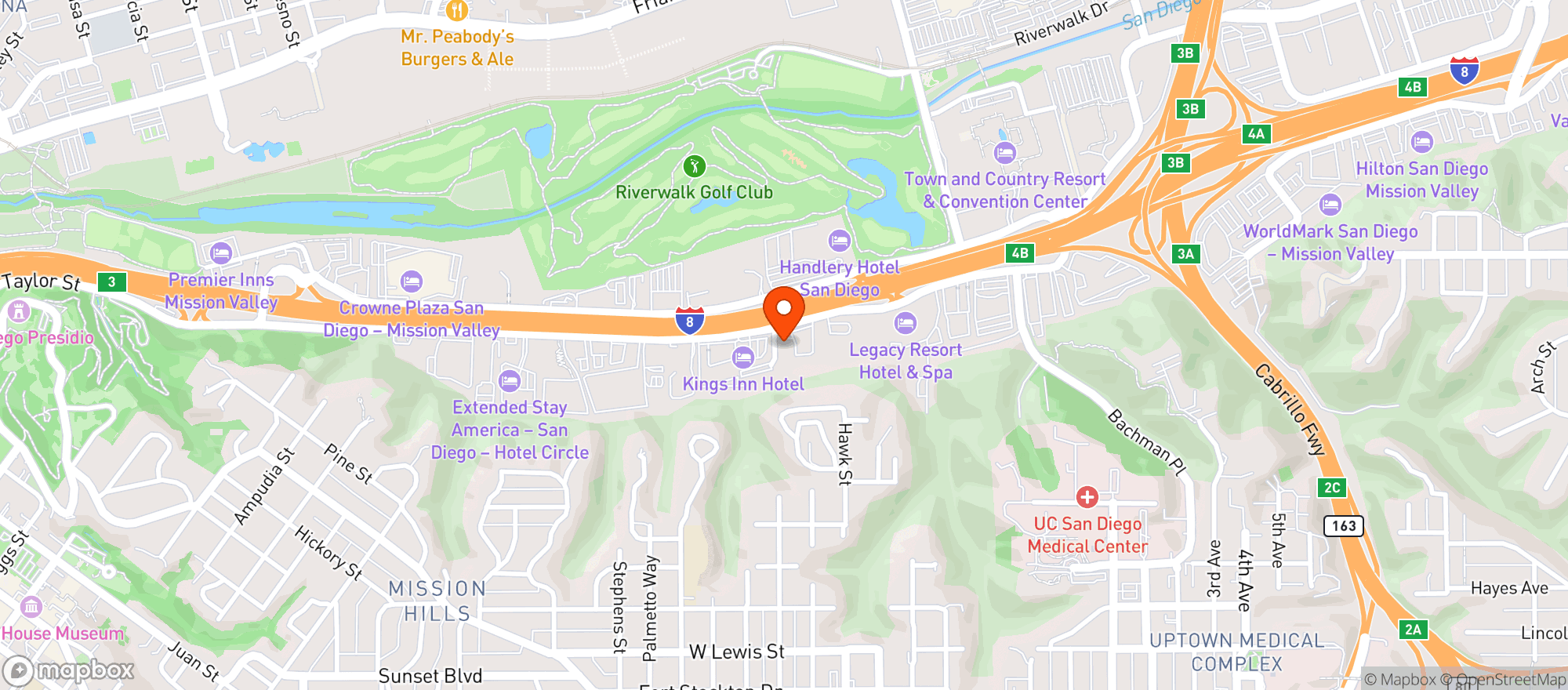 Map showing Valley Liquor