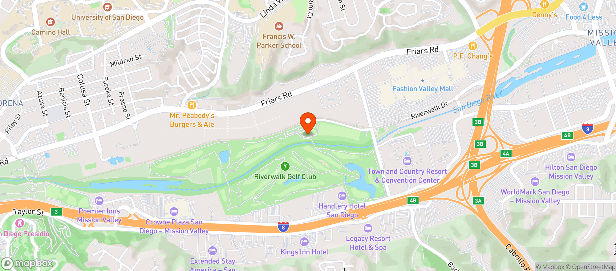 Map showing River Walk Golf Course #284