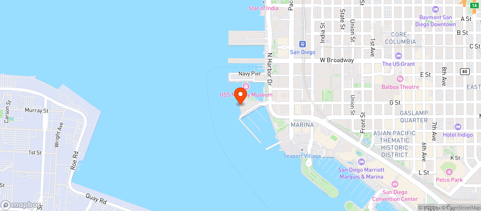 Map showing Fish Market Restaurant