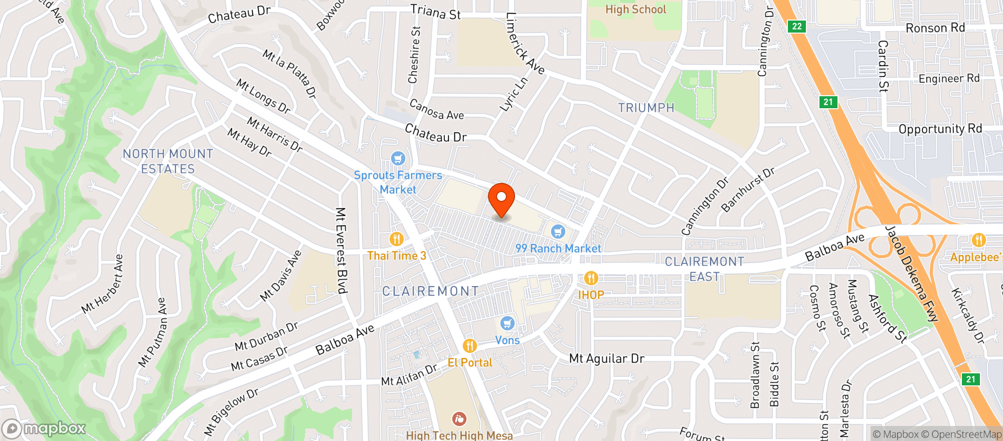 Map showing Target