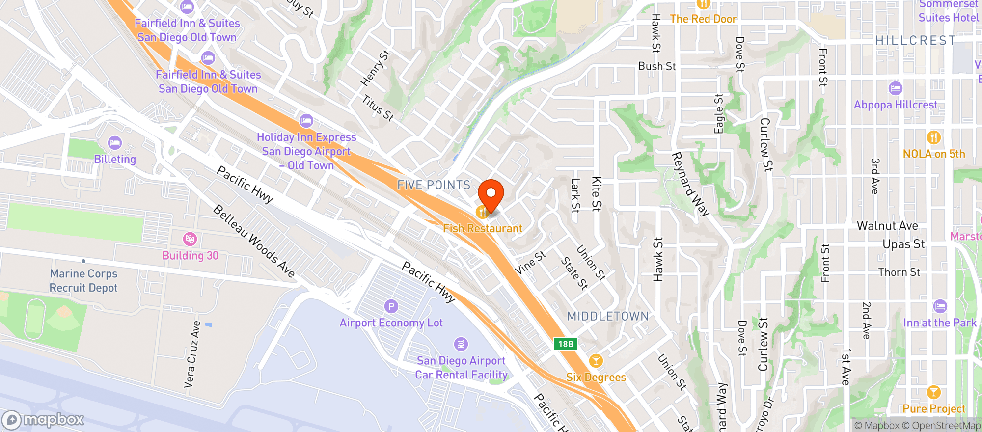 Map showing The Regal Beagle Ale House & Sausage Grill