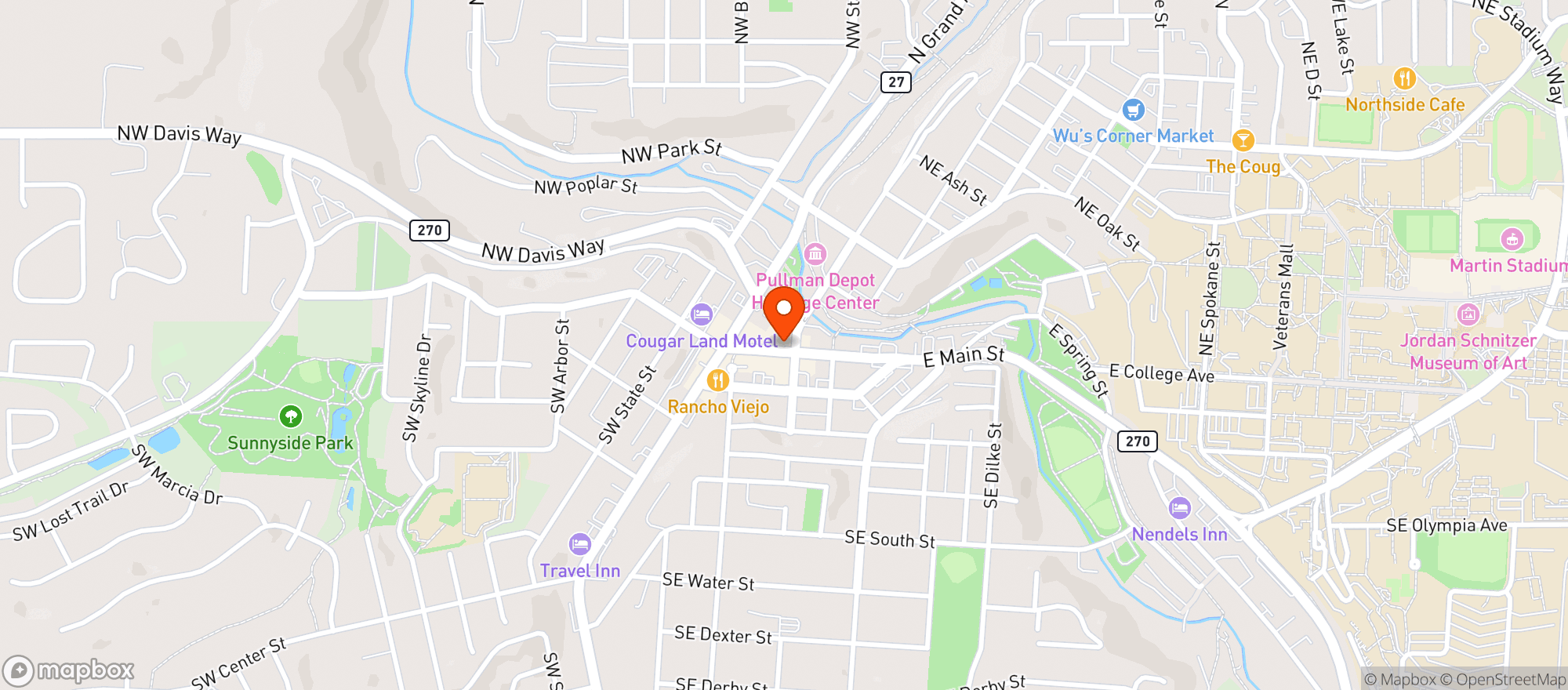 Map showing Pups & Cups