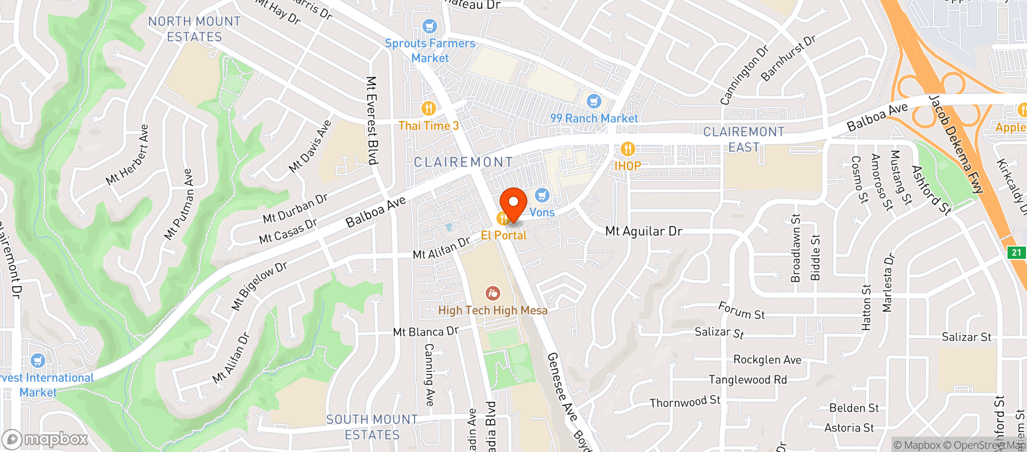 Map showing 7 Eleven #15046