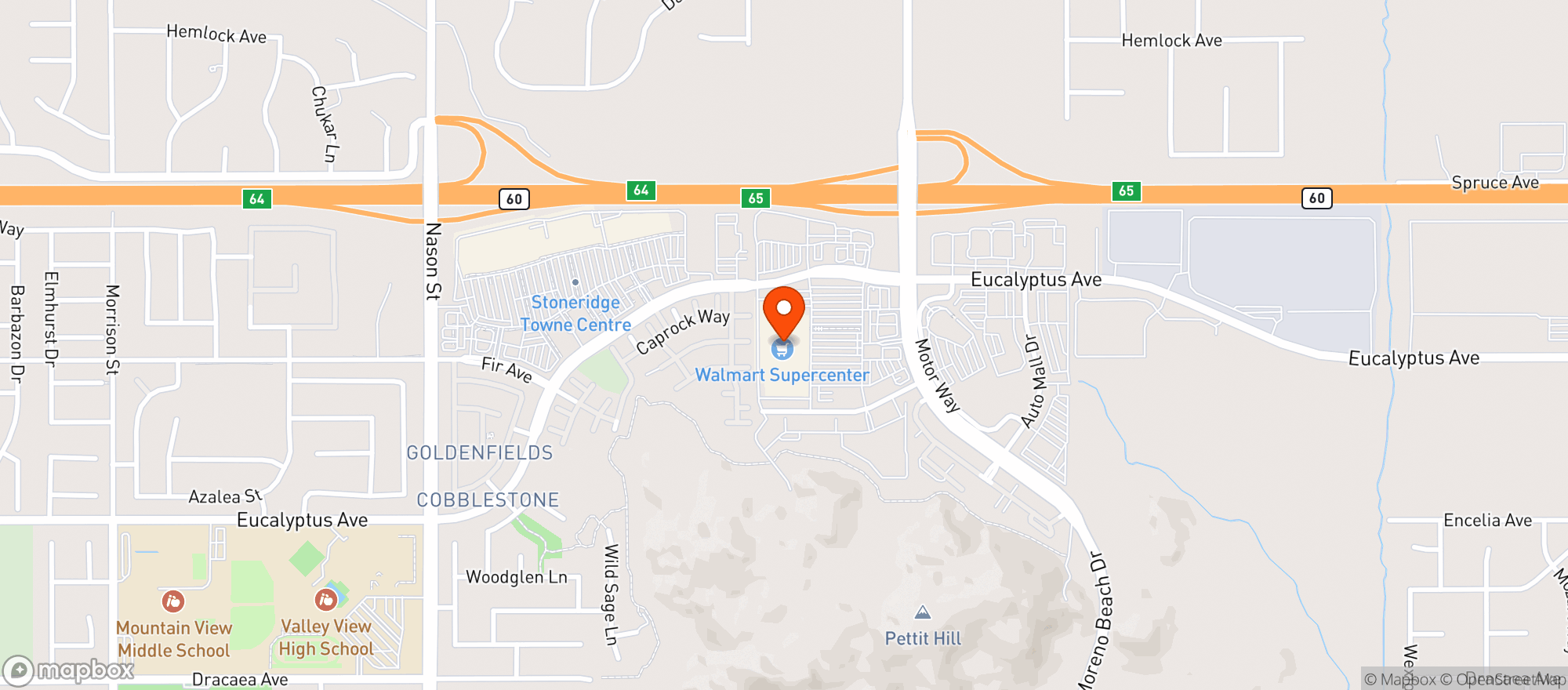 Map showing Walmart Supercenter