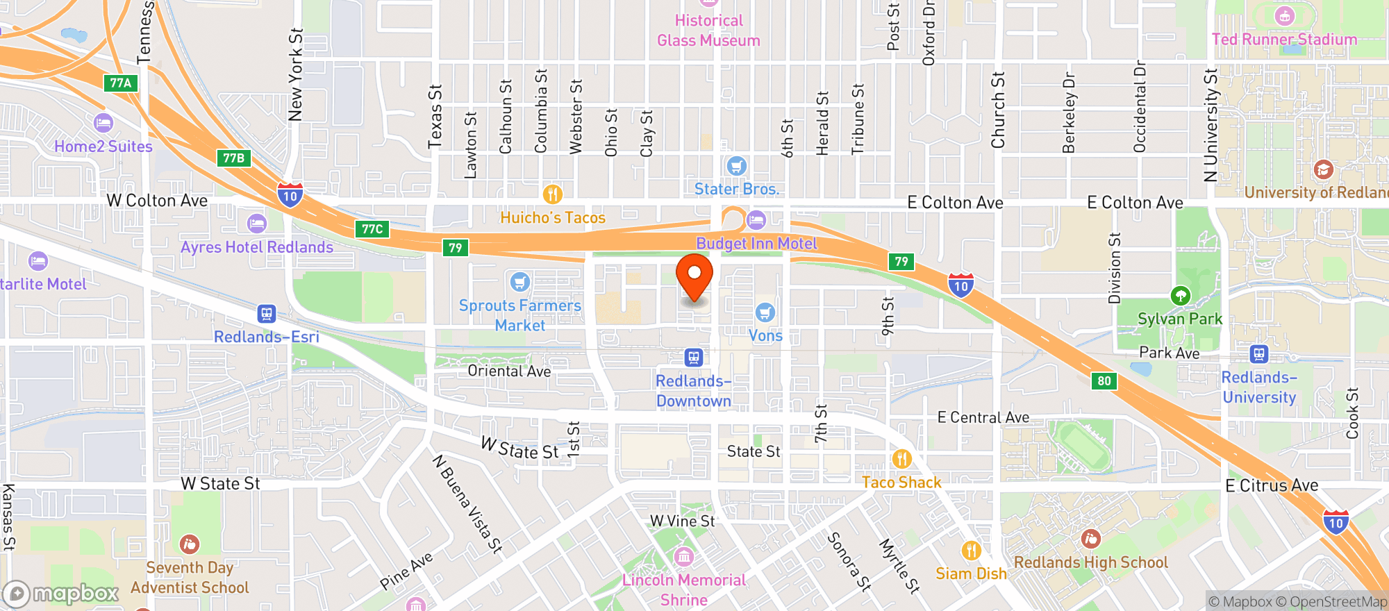 Map showing Septembers Taproom & Eatery - Redlands