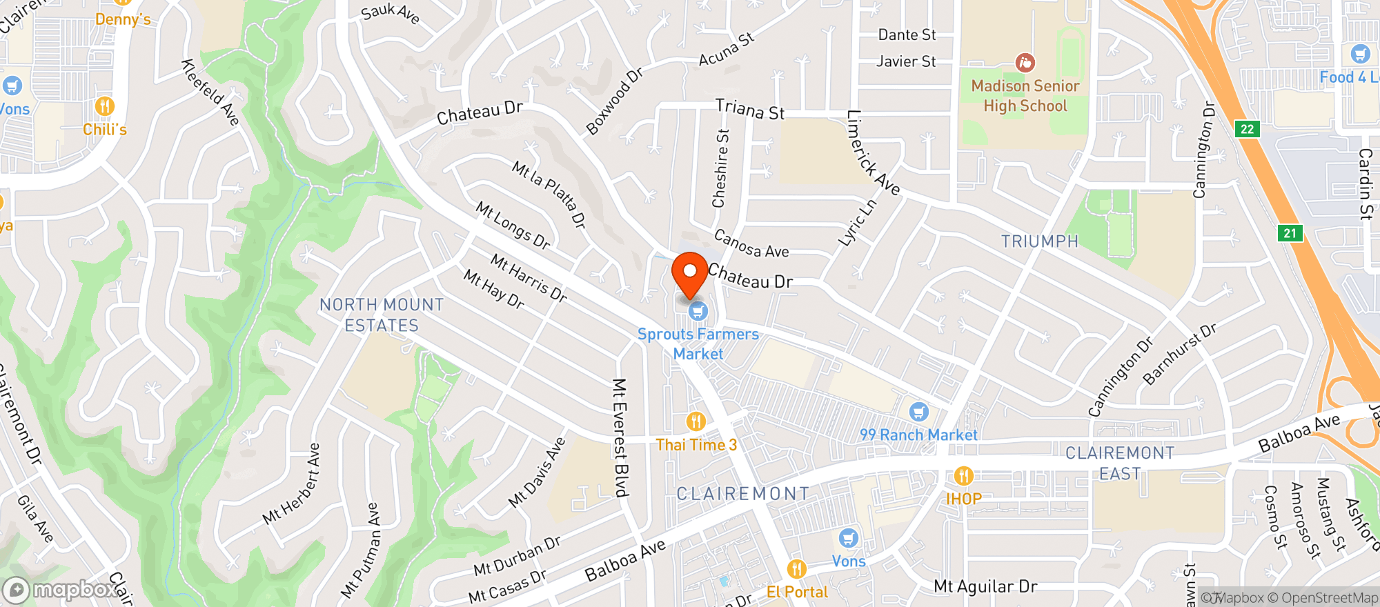 Map showing Sprouts Farmers Market