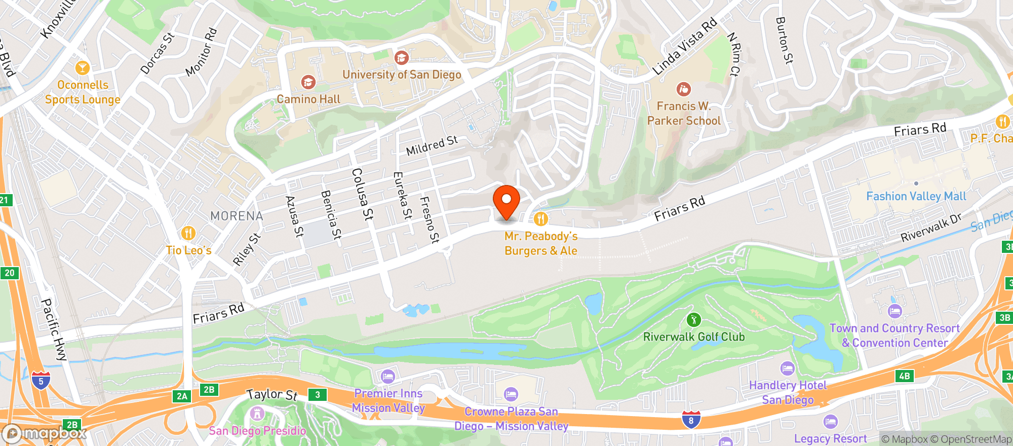Map showing Del Mesa Liquor