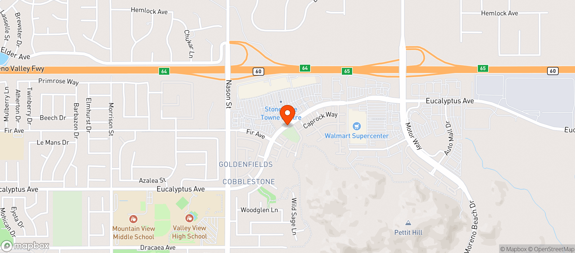Map showing Target Store