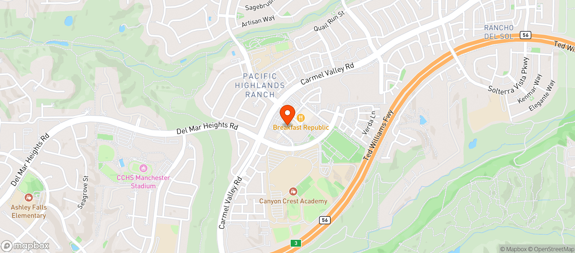 Map showing El Pueblo Mexican Food