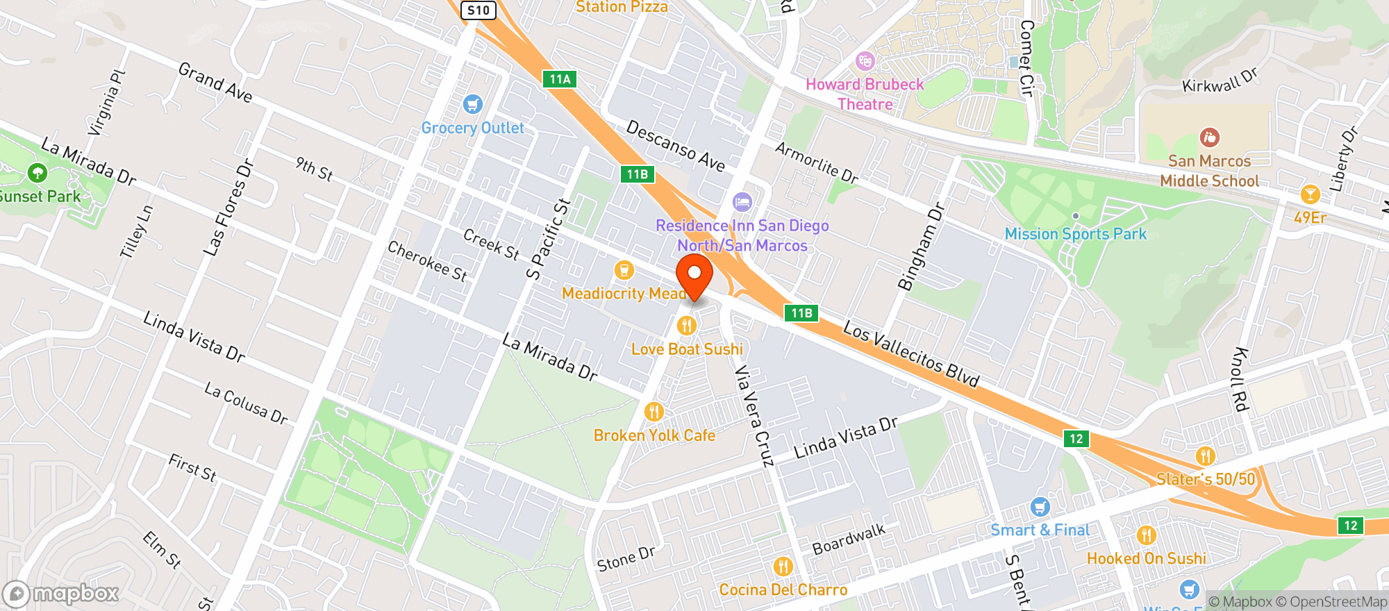 Map showing Sprouts Farmers Market