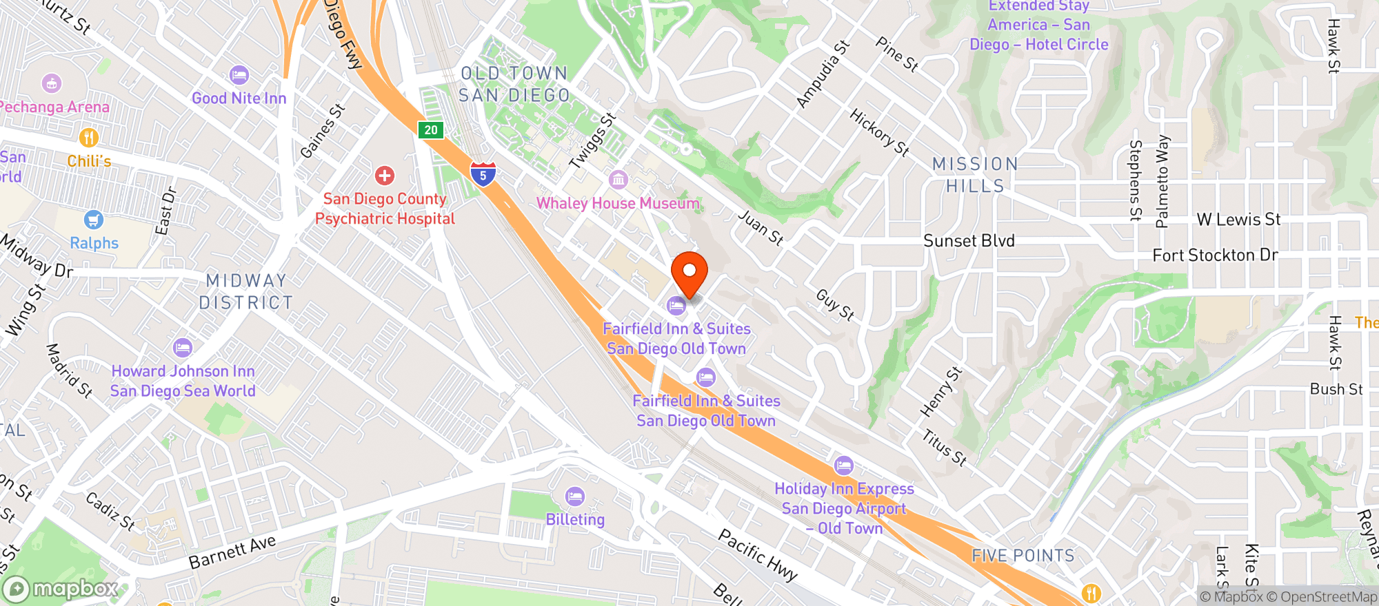 Map showing Old Town Liquor