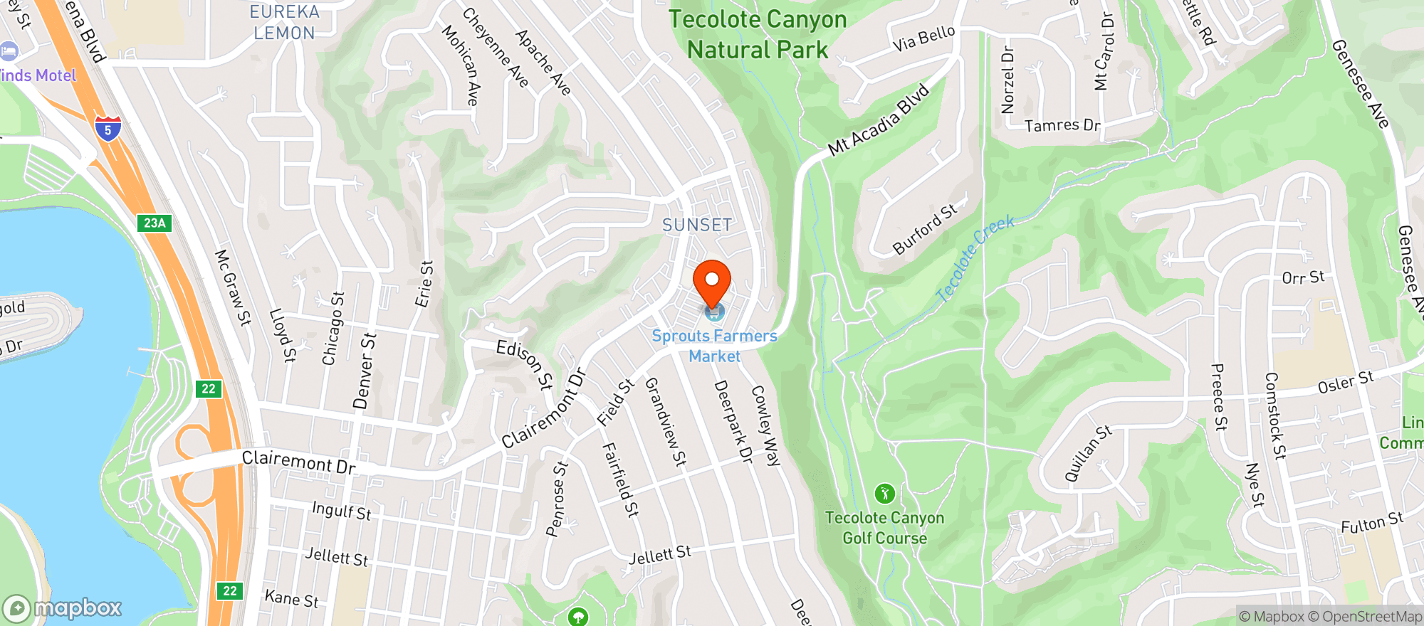 Map showing Sprouts Farmers Market