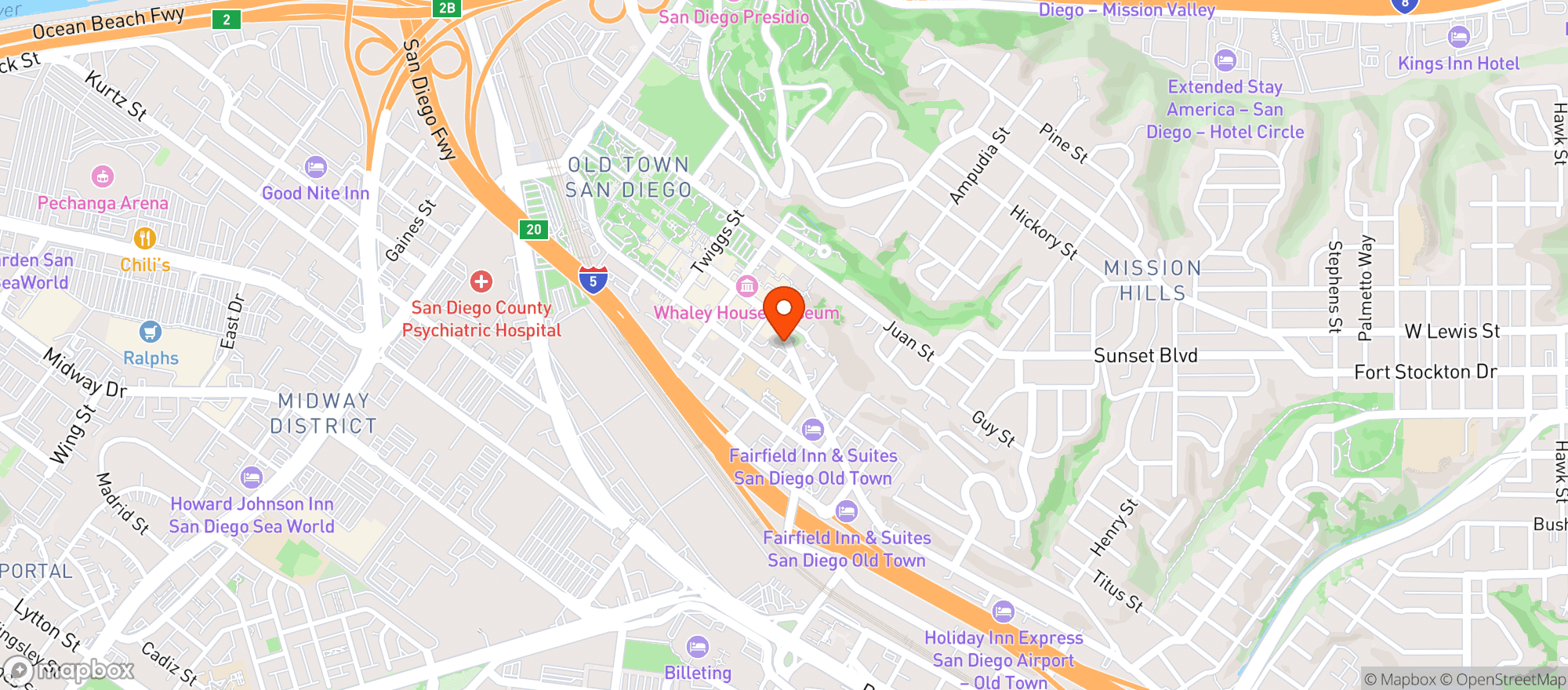 Map showing Churchills