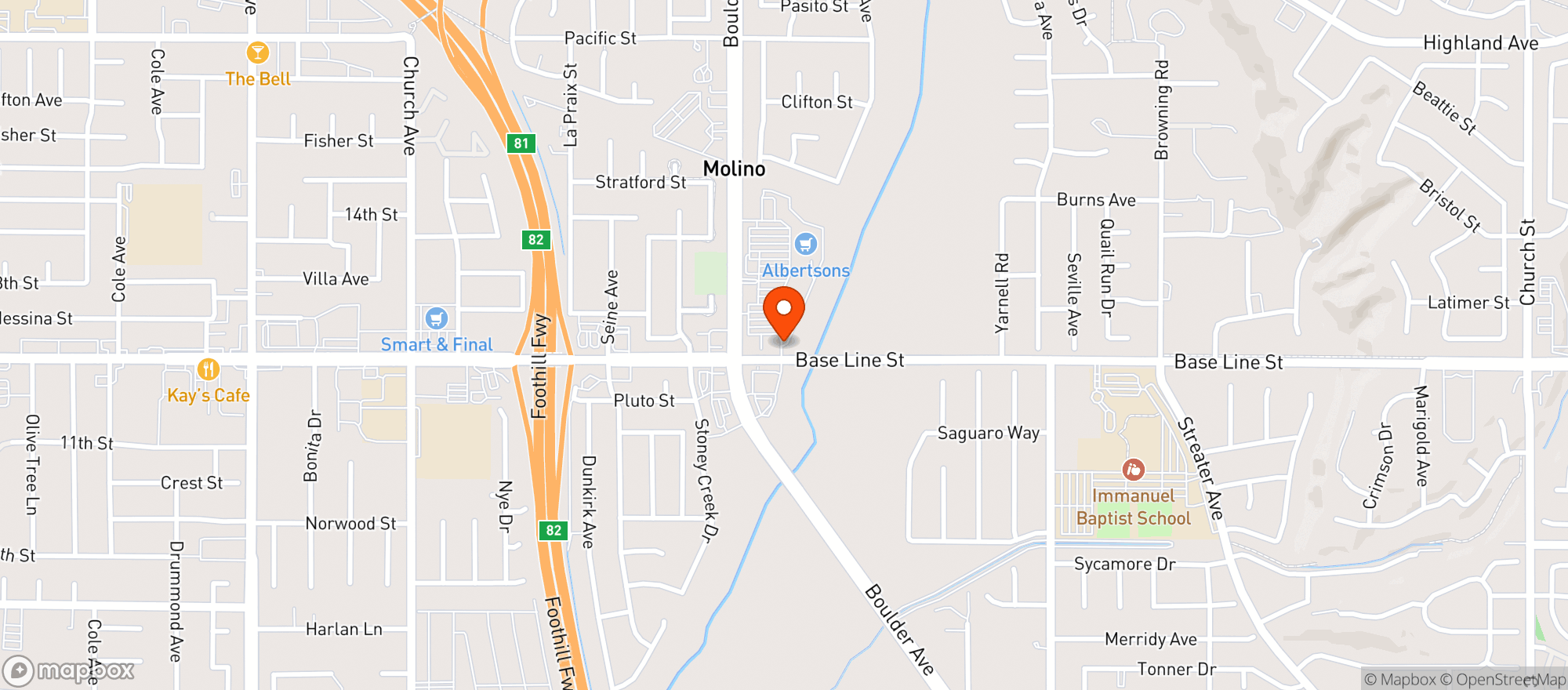 Map showing Highland Smokeshop - Highland