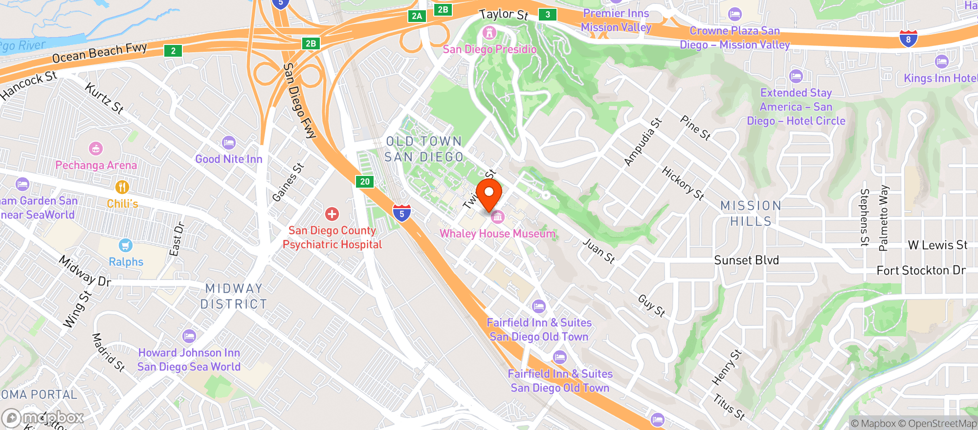 Map showing Mama Antonias Restaurant