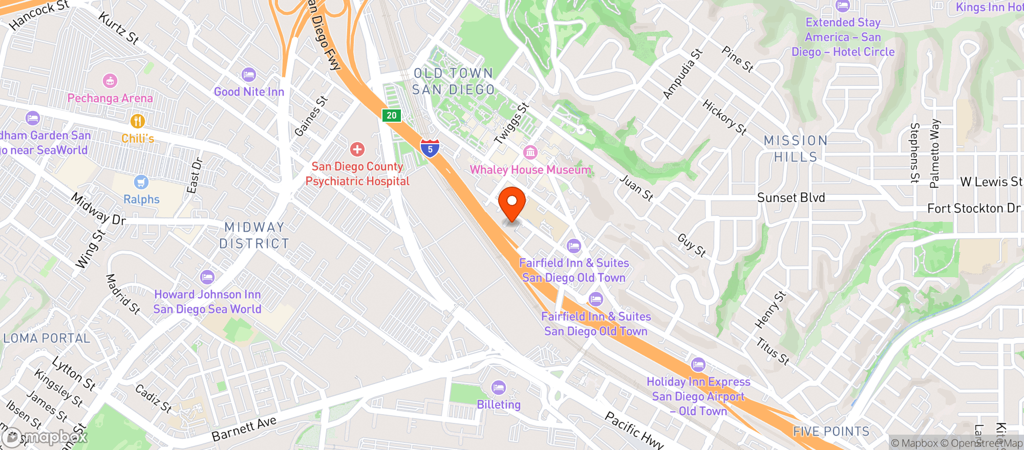 Map showing Courtyard By Marriott #sanot