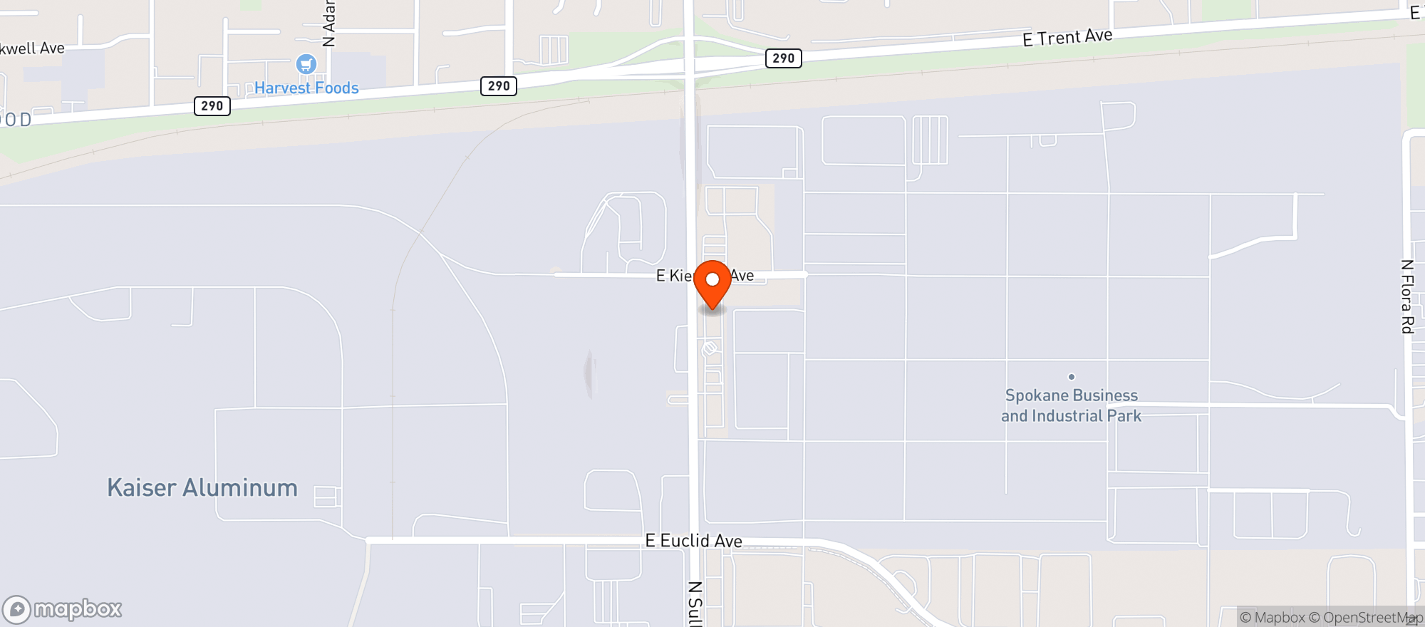 Map showing Hydrafab Northwest