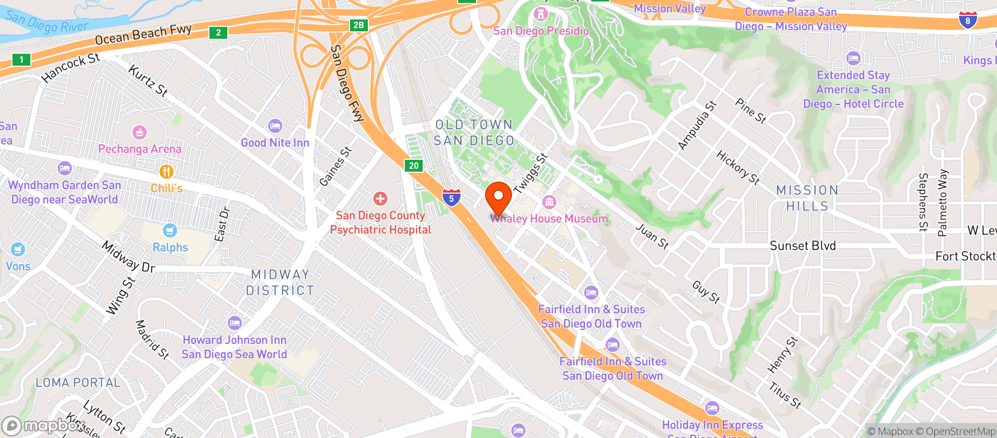 Map showing Rockin Baja Lobster