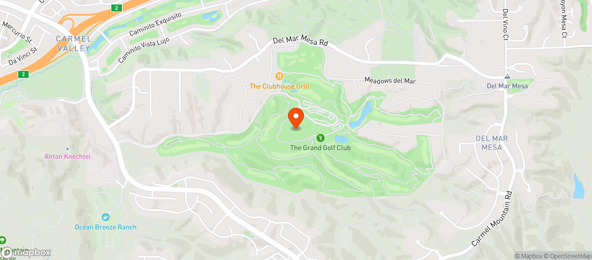 Map showing Fairmont Grand Del Mar