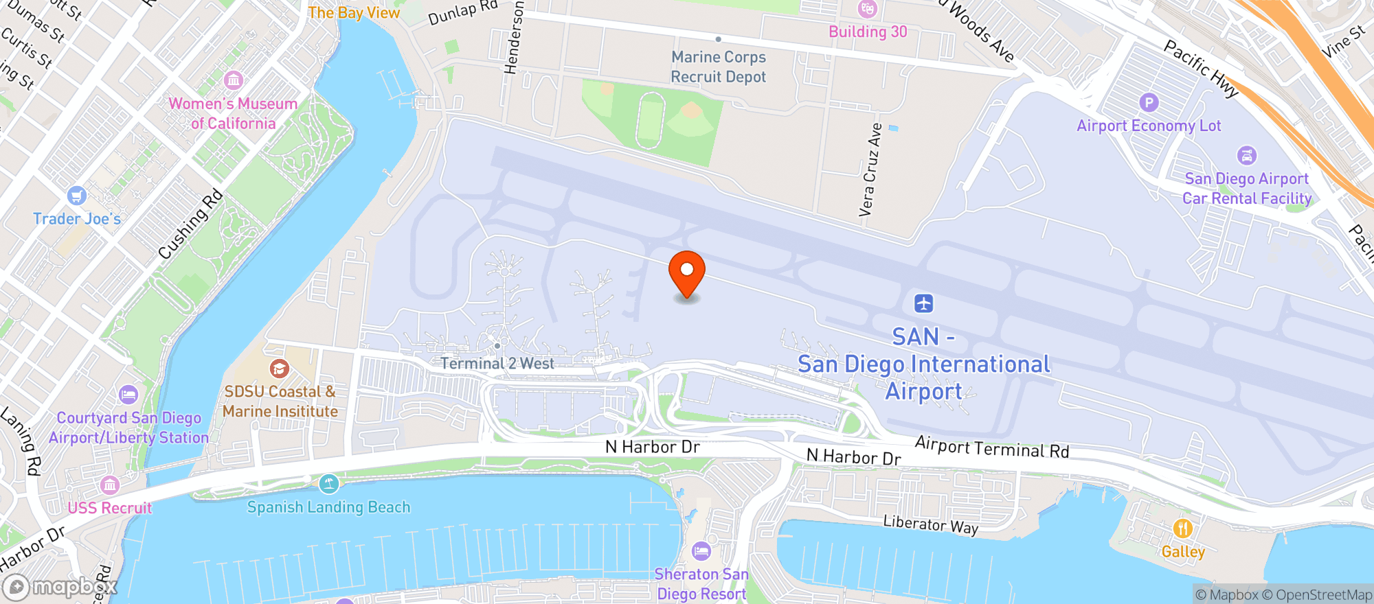 Map showing Tsa Security (gates 11-18)