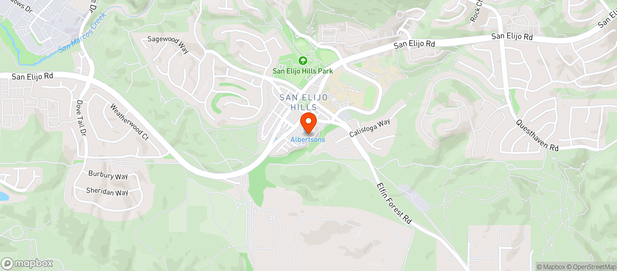Map showing Albertsons