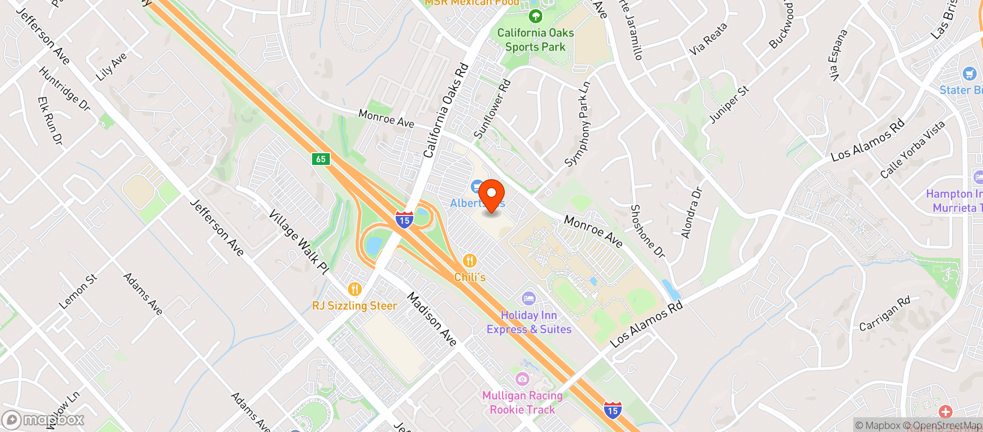 Map showing Target