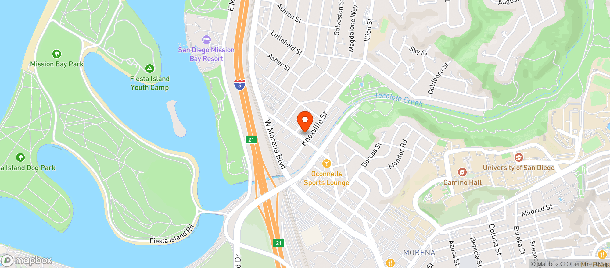 Map showing K & L Market