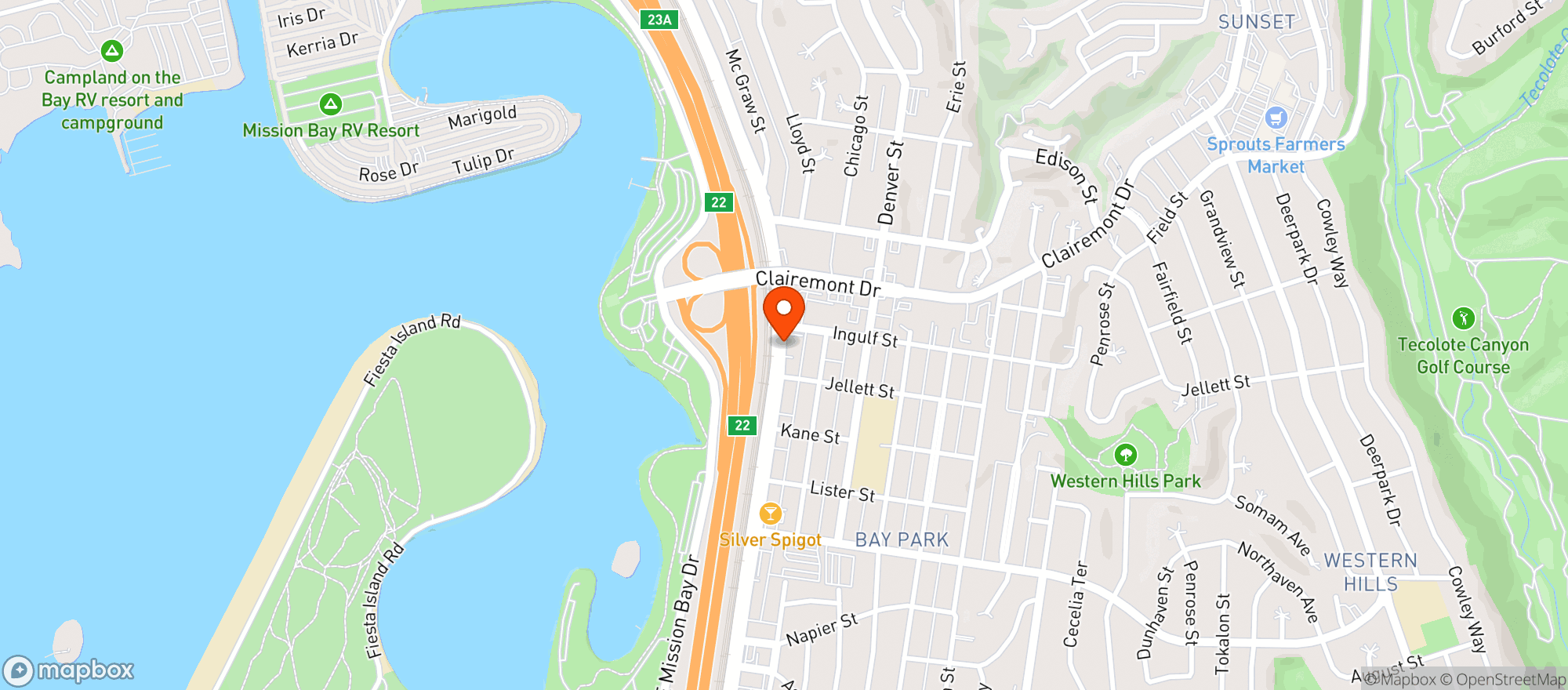 Map showing Liquor Locker