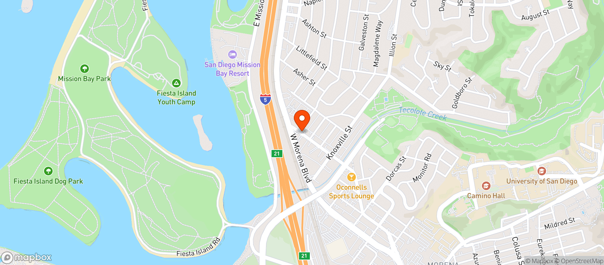 Map showing Circle K