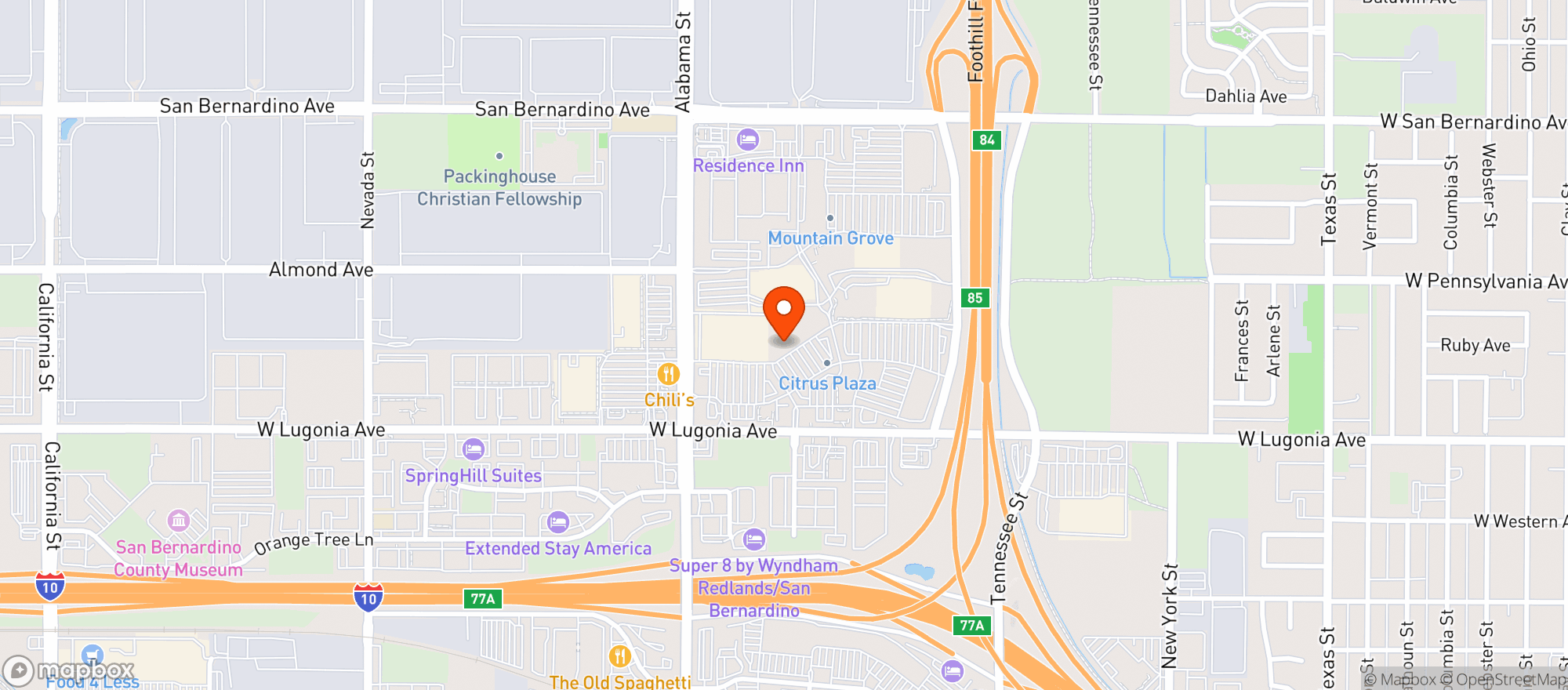 Map showing World Market Redlands