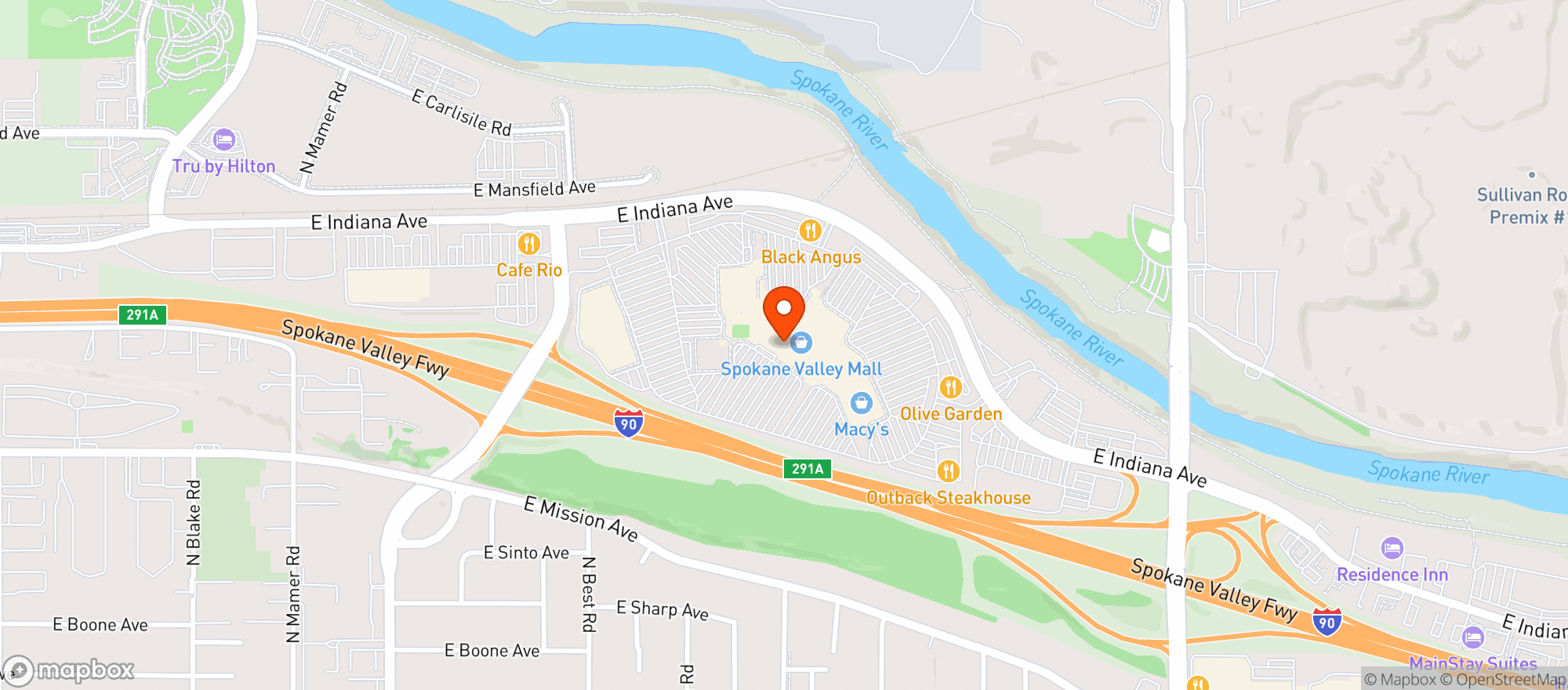 Map showing Azteca Mexican Restaurant
